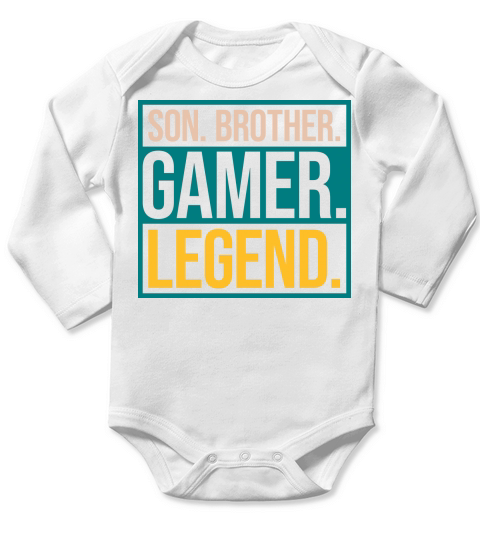 son brother gamer legend Long Sleeve Baby One-Piece