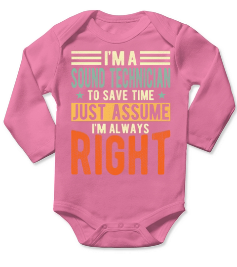 Sound Technician Long Sleeve Baby One-Piece