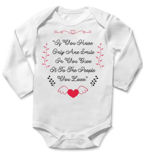 valentines day quotes Long Sleeve Baby One-Piece