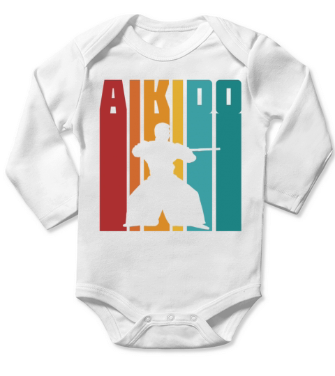 Vintage Aikido Japan Taekwondo Karate Martial Arts Long Sleeve Baby One-Piece