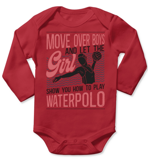 Water Polo Girl Vintage Move Over Long Sleeve Baby One-Piece