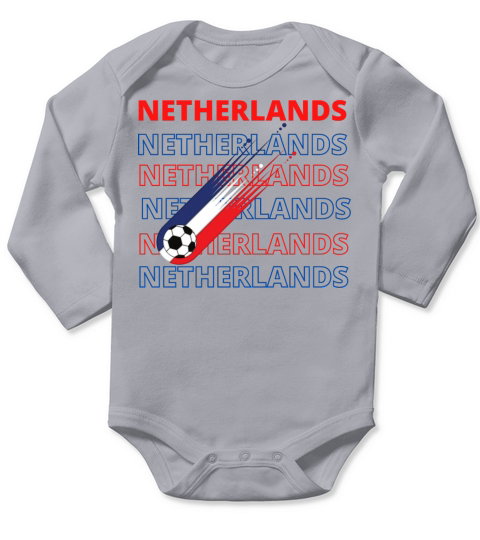 World Netherlands Soccer Vintage Long Sleeve Baby One-Piece