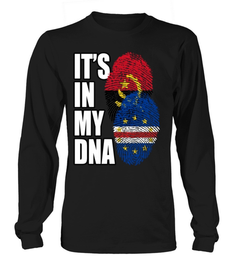 Angolan And Cabo Verdean Mix Heritage DNA Flag Long sleeved Unisex