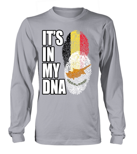 Cypriot And Belgian Mix Heritage DNA Flag Long sleeved Unisex