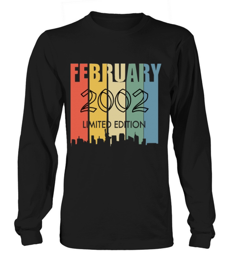 February 2002 vintage birthday gift Long sleeved Unisex