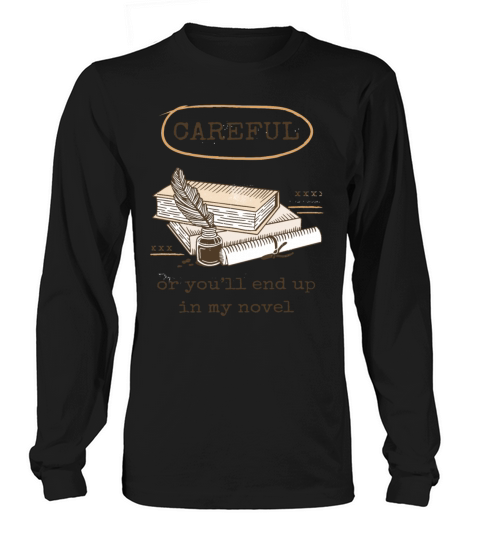 Funny Writer Quote Book Pile Art For Novelists Long sleeved Unisex