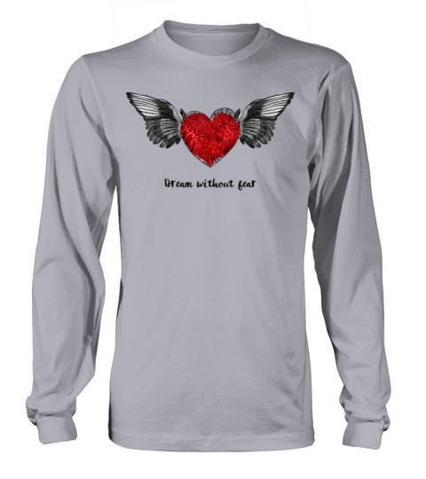 heart with wings and love quote Long sleeved Unisex