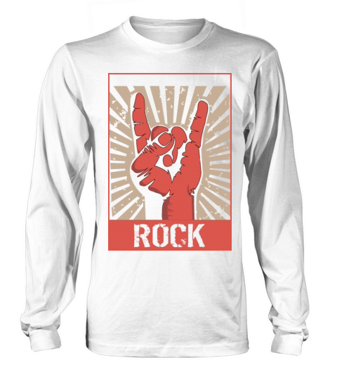 Vintage Rock Concert Band Poster 70S 80S Retro Mus Long sleeved Unisex