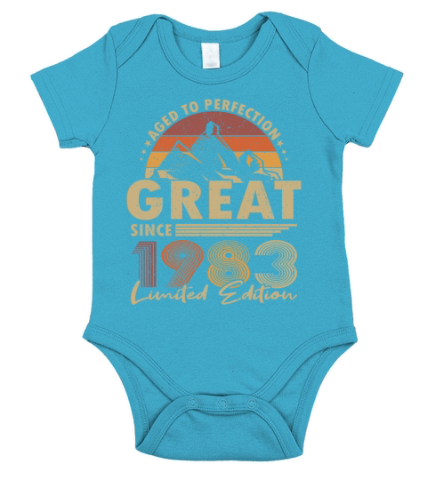 40th birthday vintage 1983 great since 1983 Short Sleeve Baby One-Piece