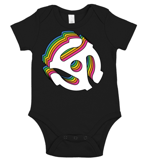 45 RPM Adapter - Rainbow Style Short Sleeve Baby One-Piece