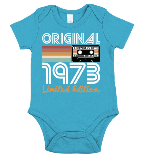 50th birthday vintage 1973 original 1973 Short Sleeve Baby One-Piece