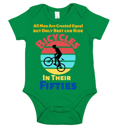 All Men Are Created Equal Only Best Ride Bicycles Short Sleeve Baby One-Piece