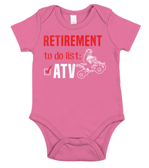 all terrain vehicles funny TO DO list theme Short Sleeve Baby One-Piece