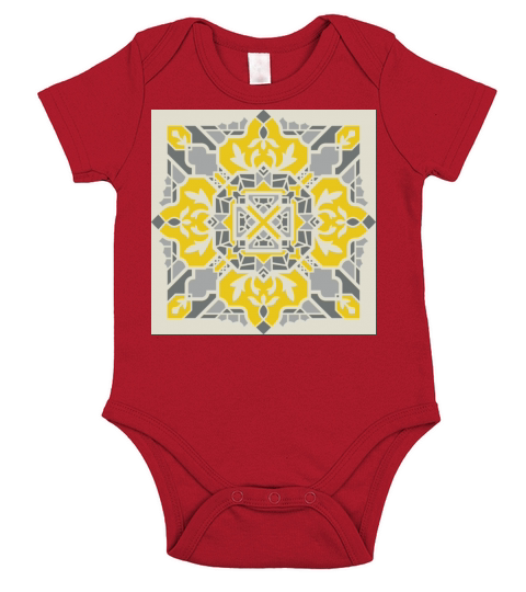 Arabesque Pattern One Short Sleeve Baby One-Piece