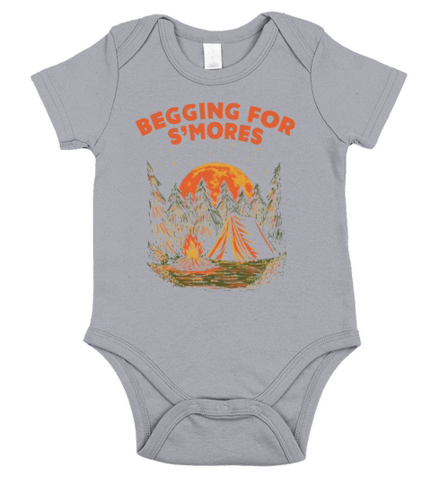 Begging for Smores Camping Camper Camp Campsite Fo Short Sleeve Baby One-Piece