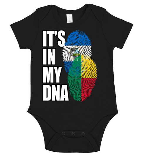 Beninese And Nicaraguan Mix Heritage DNA Flag Short Sleeve Baby One-Piece