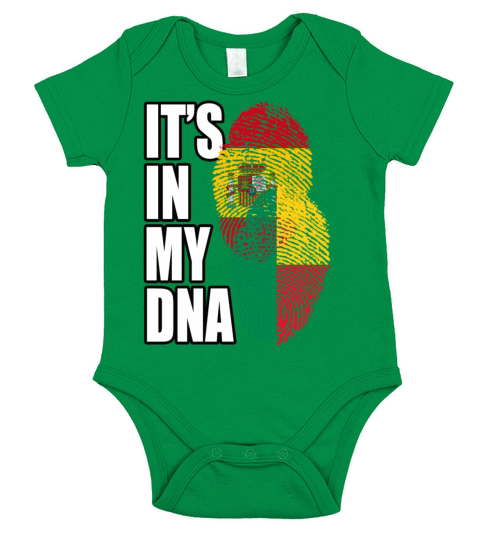 Beninese And Spaniard Mix Heritage DNA Flag Short Sleeve Baby One-Piece