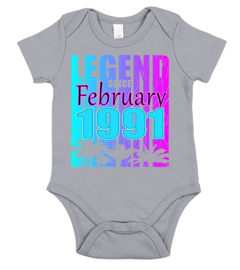 Born 1991 February 32nd Bday Present Present Short Sleeve Baby One-Piece