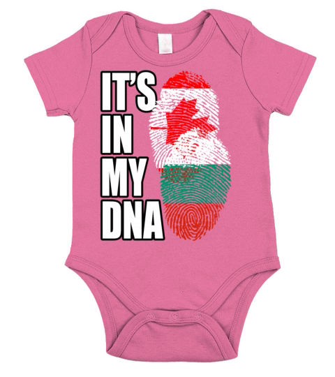 Bulgarian And Canadian Mix Heritage DNA Flag Short Sleeve Baby One-Piece