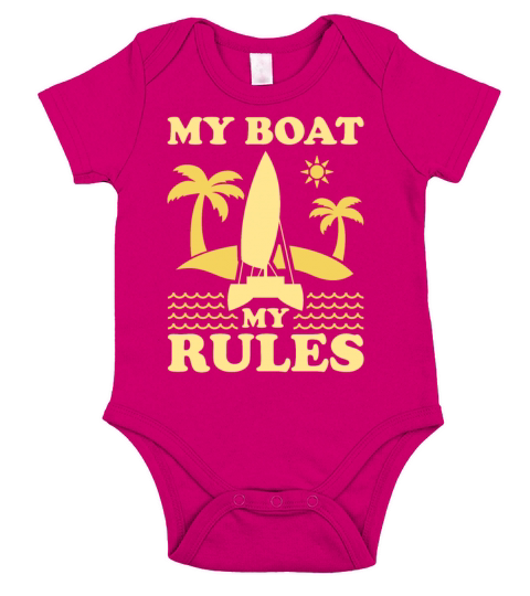 Catamaran Sailor My Boat My Rules Short Sleeve Baby One-Piece