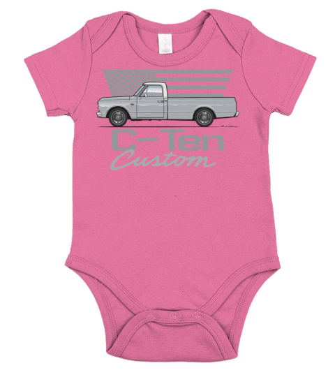 custom Silver Short Sleeve Baby One-Piece