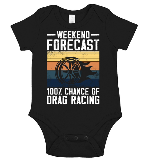 Drag Racing Race Car Retro Vintage Short Sleeve Baby One-Piece