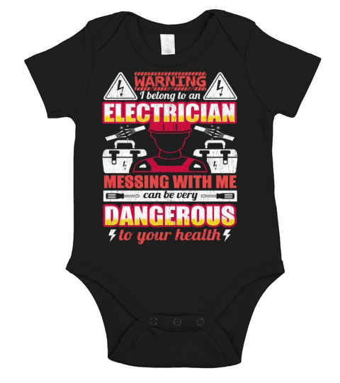 Electrician Electricity Electronics Electric Gift Short Sleeve Baby One-Piece