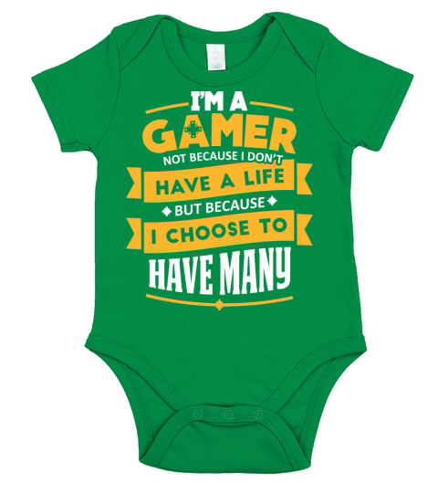 Gamer - Because I choose to have many lives Short Sleeve Baby One-Piece
