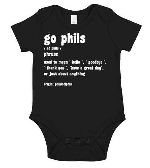 Go Phils Definition Short Sleeve Baby One-Piece
