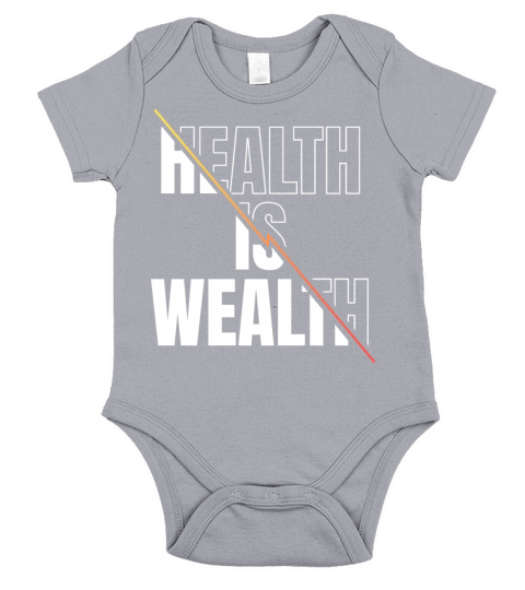 Health Is Wealth Life Inspirational Quote Short Sleeve Baby One-Piece