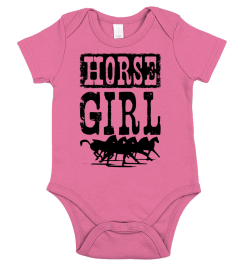 Horse Girl Short Sleeve Baby One-Piece