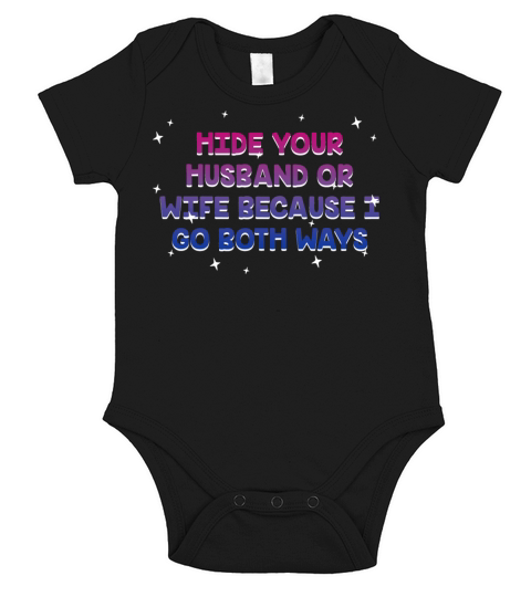 I Go Both Ways Bisexual LGBTQ Bi Pride Sarcastic Short Sleeve Baby One-Piece