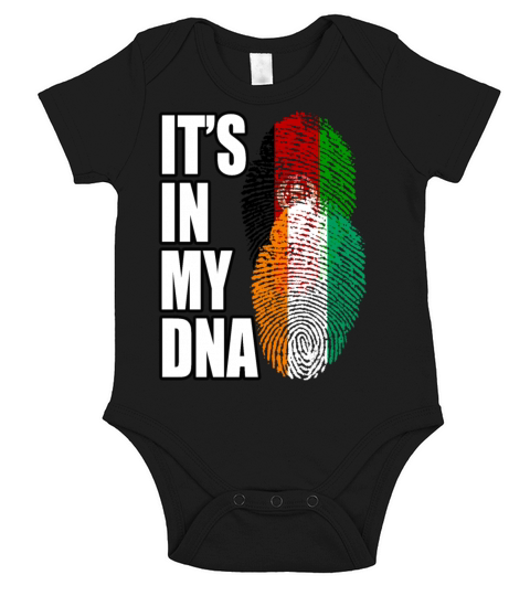 Ivorian And Afghanistan Mix Heritage DNA Flag Short Sleeve Baby One-Piece