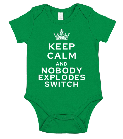 keep calm and nobody explodes switch Short Sleeve Baby One-Piece