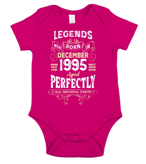 Legends Were Born In December 1995 Birthday Short Sleeve Baby One-Piece