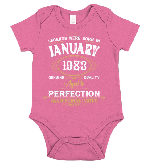 Legends Were Born In January 1983 Short Sleeve Baby One-Piece