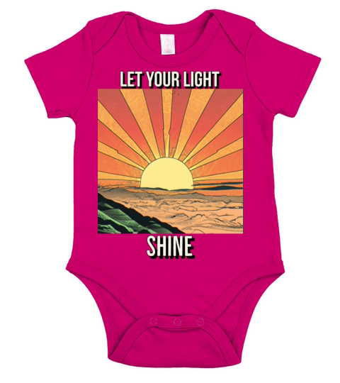 Let your light shine vintage Christian design Short Sleeve Baby One-Piece