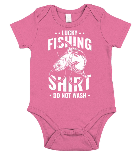 Lucky Fishing Shirt for Fish Hunter and Fisherman Short Sleeve Baby One-Piece