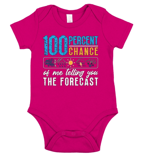 Meteorology 100 Percent Chance Weather Forecasting Short Sleeve Baby One-Piece