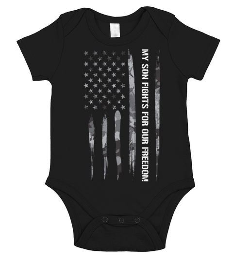 My Son Fights For Our Freedom Short Sleeve Baby One-Piece
