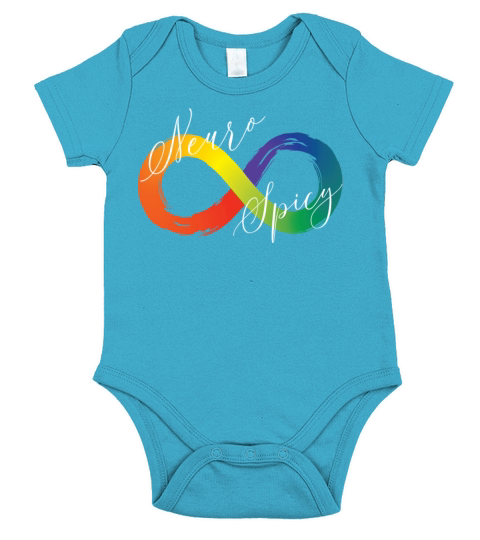 Neuro Spicy Infinity Symbol Spectrum Autism Short Sleeve Baby One-Piece