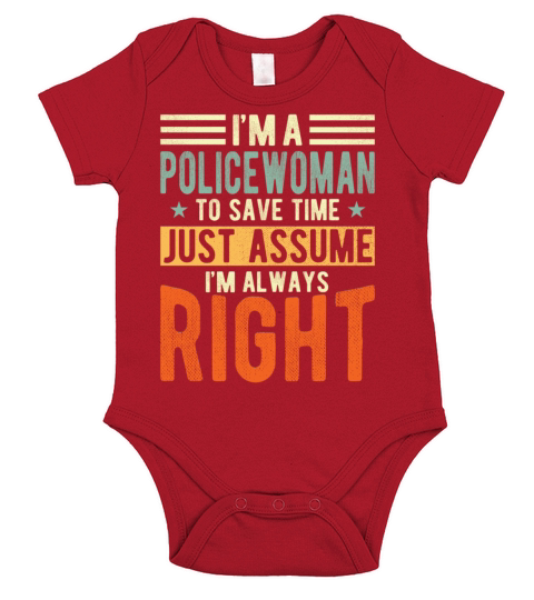 Policewoman Short Sleeve Baby One-Piece