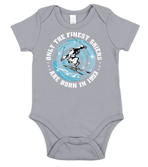 Skiers Skier Vintage born in 1953 Birthday Ski Short Sleeve Baby One-Piece
