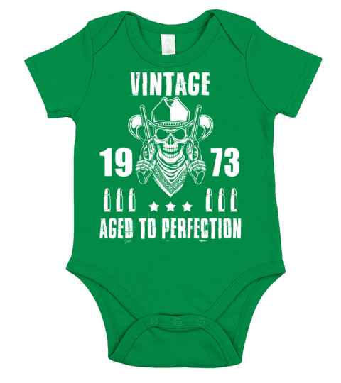 Vintage 1973 Aged to perfection Short Sleeve Baby One-Piece