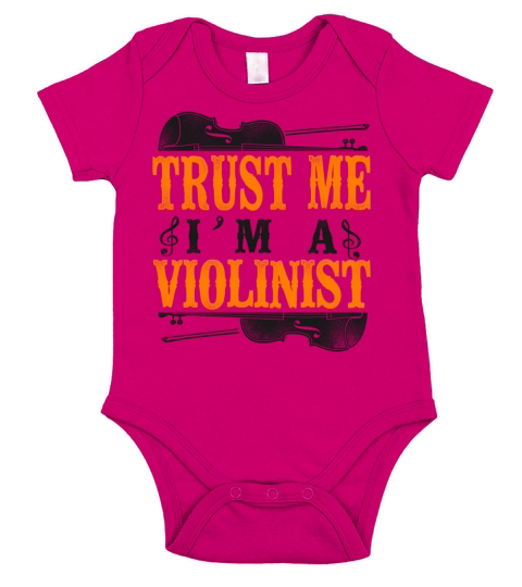 Violin Violinist Vintage Trust Me Short Sleeve Baby One-Piece