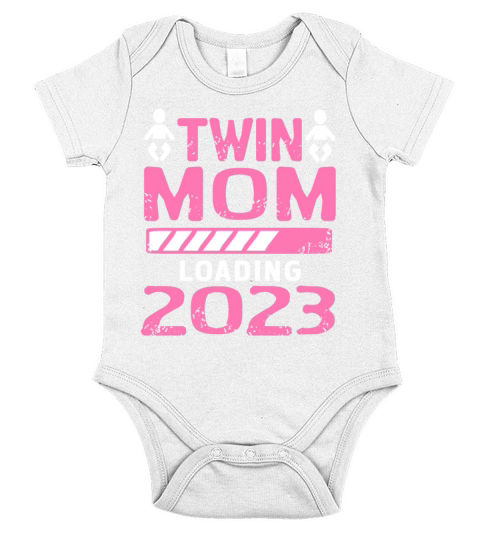 Womens Twin Mama Twin Mom to Be Pregnancy Short Sleeve Baby One-Piece