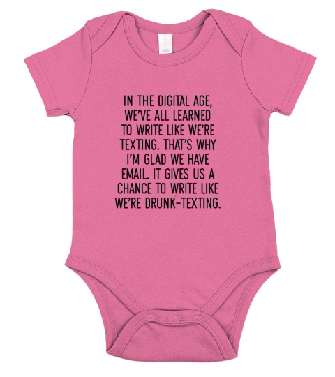 Write like were texting funny gift Short Sleeve Baby One-Piece