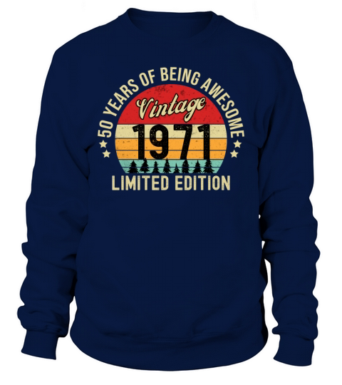 50th Birthday Vintage 1971 Sweatshirt Unisex
