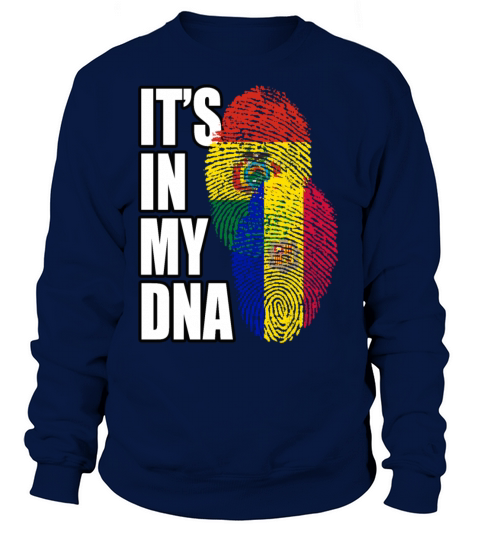 Andorran And Bolivian Mix Heritage DNA Flag Sweatshirt Unisex
