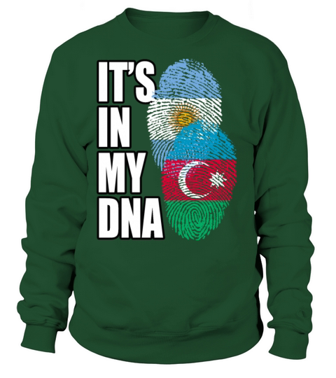 Azerbaijani And Argentinian Mix Heritage DNA Flag Sweatshirt Unisex